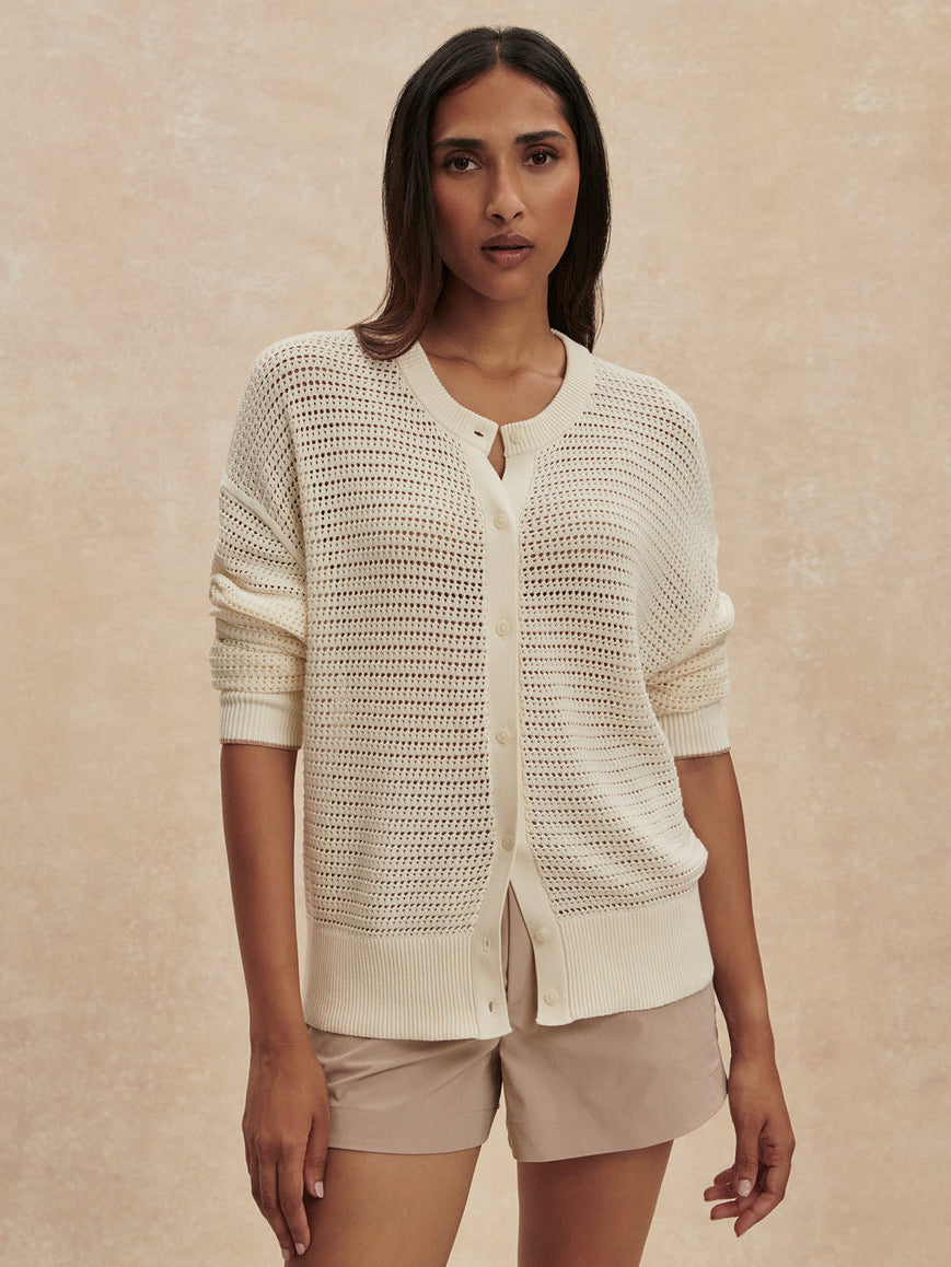 Varley Pembroke Knit Cardigan - Egret – Barbara Katz
