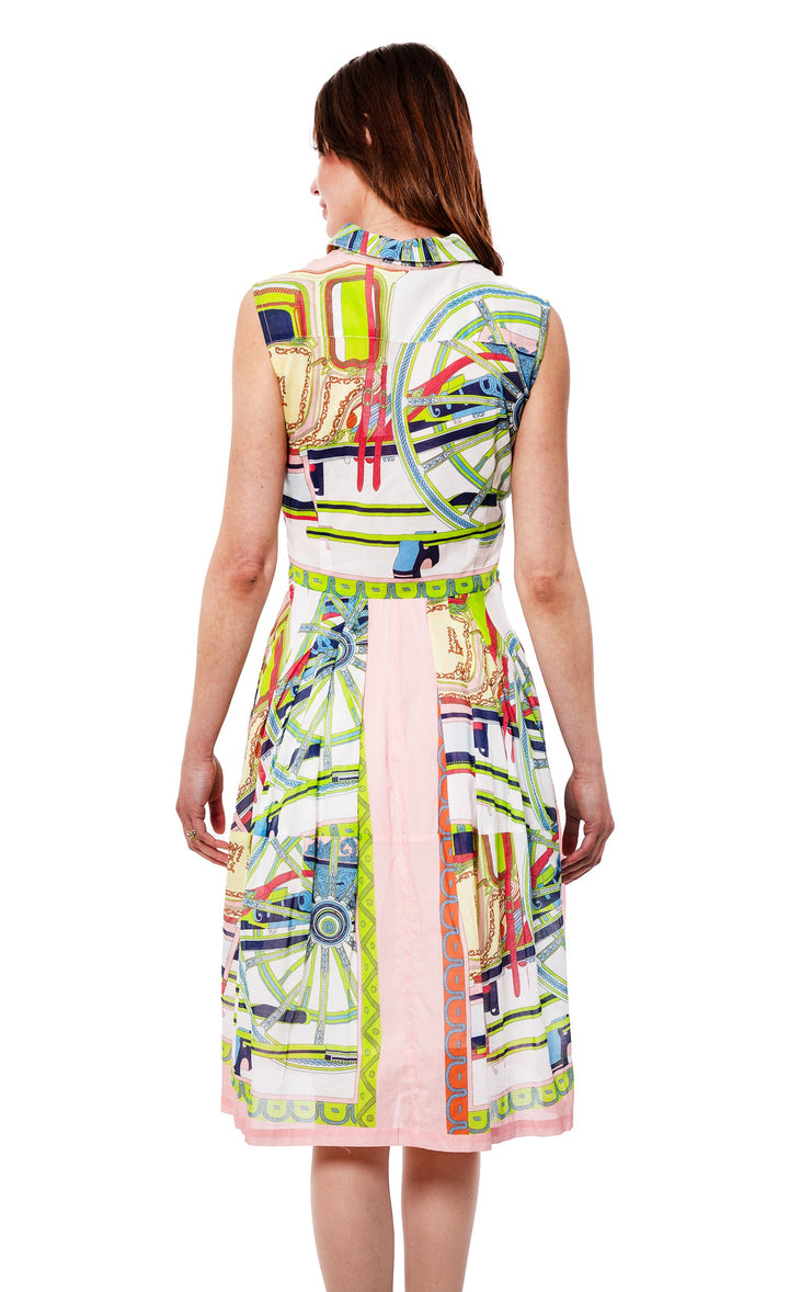 DIzzy-Lizzie Sausalito Sleeveless Dress Wheel Print available at Barbara Katz