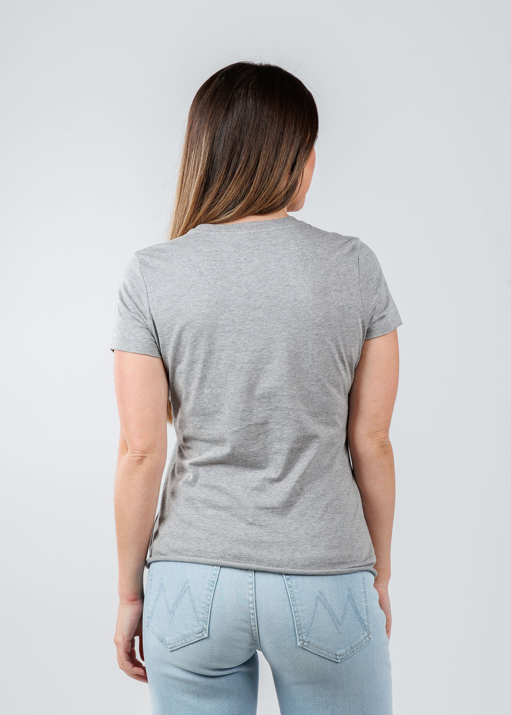 Suzy T Amelia Center Star Top in Light Grey available at Barbara Katz