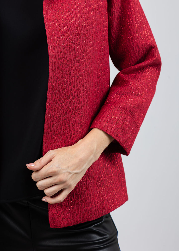 Caroline Rose Celebration A-Line Jacket in Red available at Barbara Katz