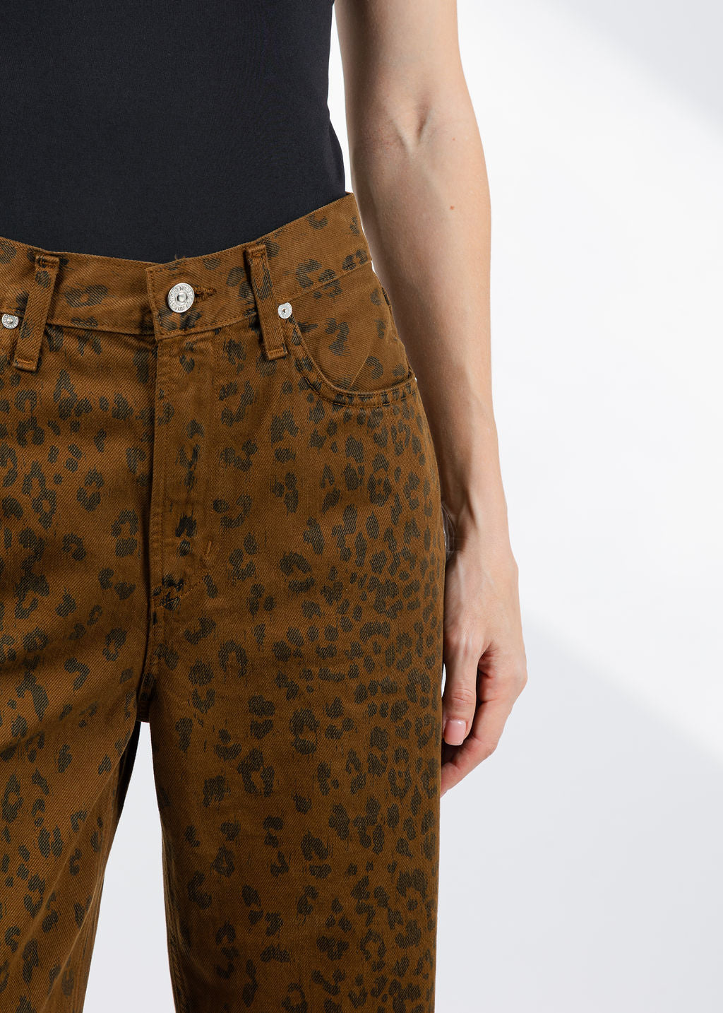 Citizens of Humanity Miro Long Relaxed Jeans in Sepia Cheetah available at Barbara Katz
