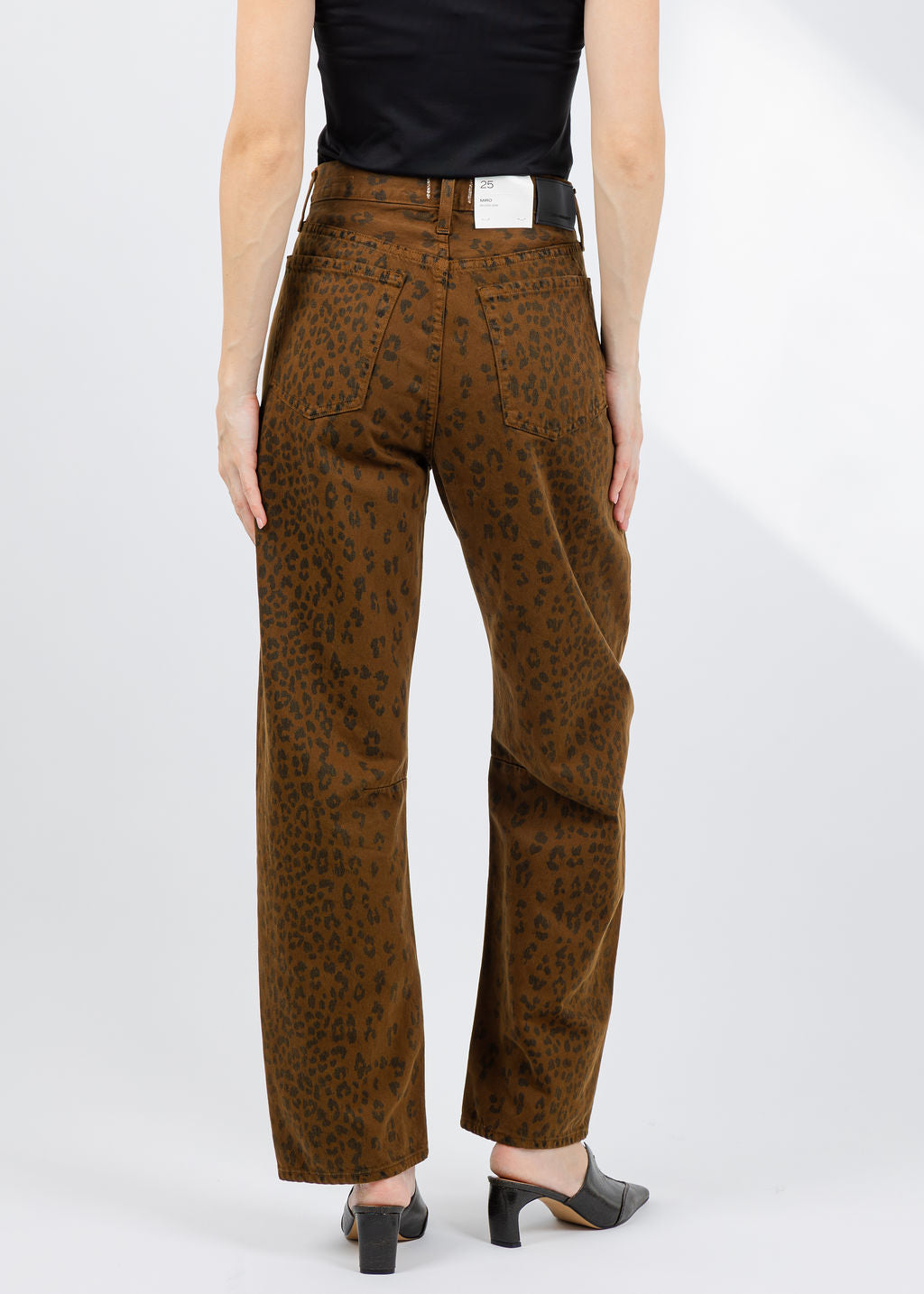 Citizens of Humanity Miro Long Relaxed Jeans in Sepia Cheetah available at Barbara Katz