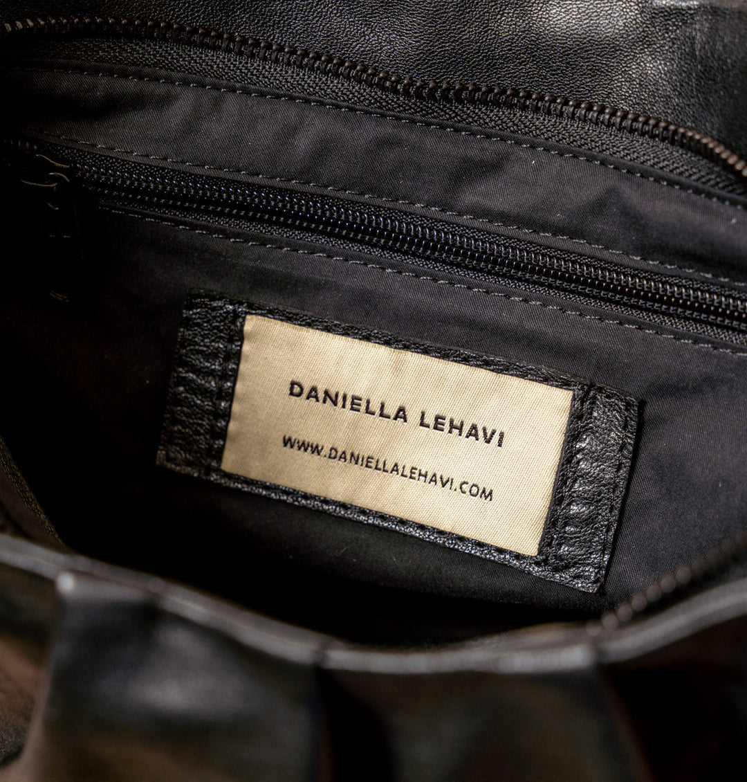 Daniella Lehavi Bali Braided Landscape Bag in Black available at Barbara Katz