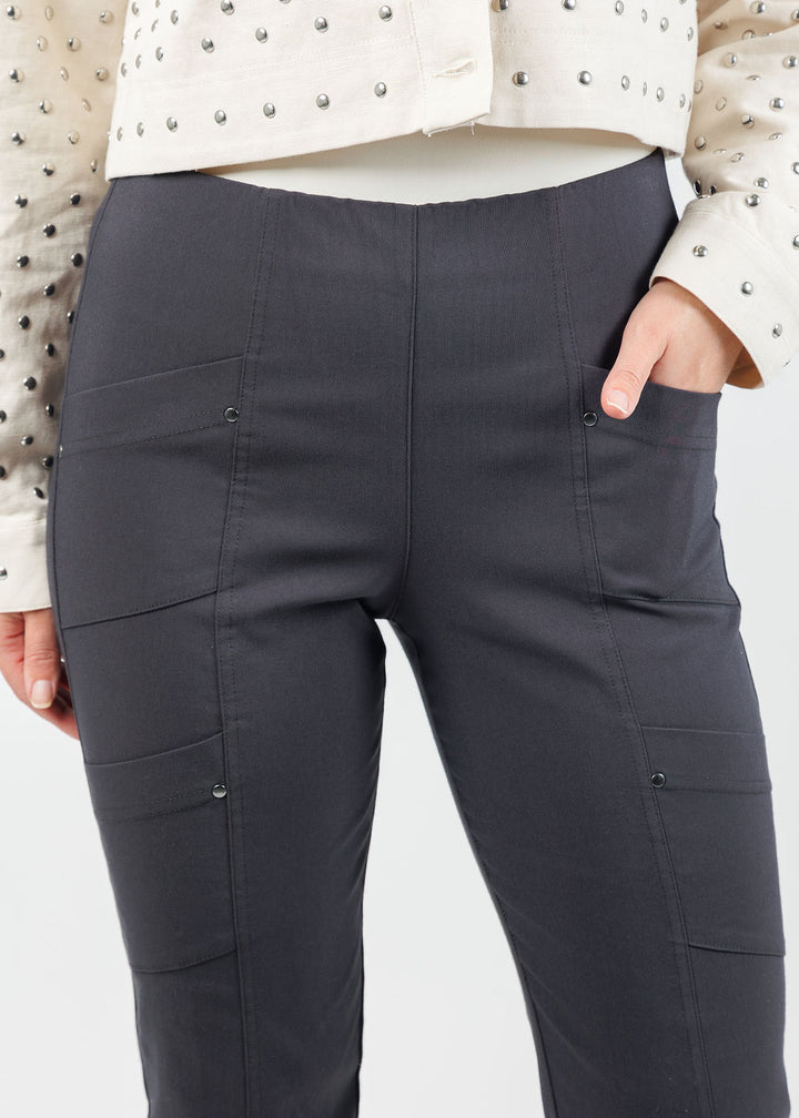 Elliott Lauren FW 25 Crop Cargo Pants in Anthracite available at Barbara Katz