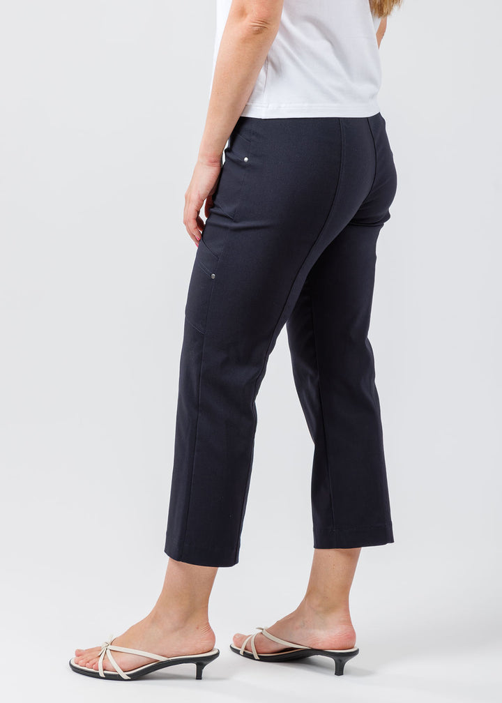 Elliott Lauren FW 25 Crop Cargo Pants in Navy available at Barbara Katz