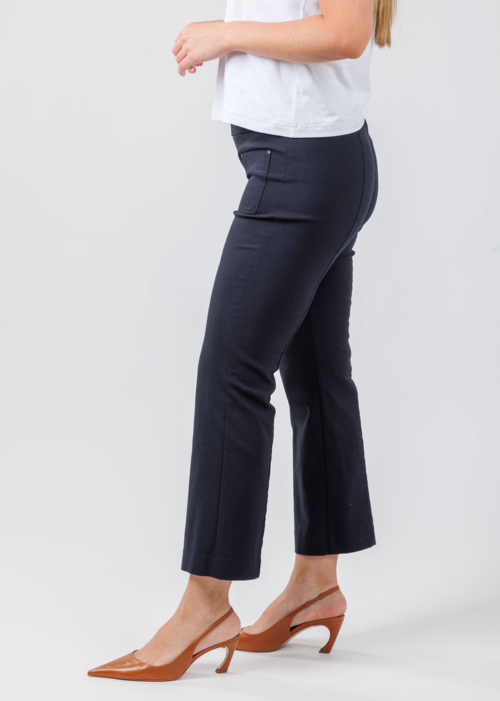 Elliott Lauren Baby Boot Pant With Patch Pocket in Navy available at Barbara Katz