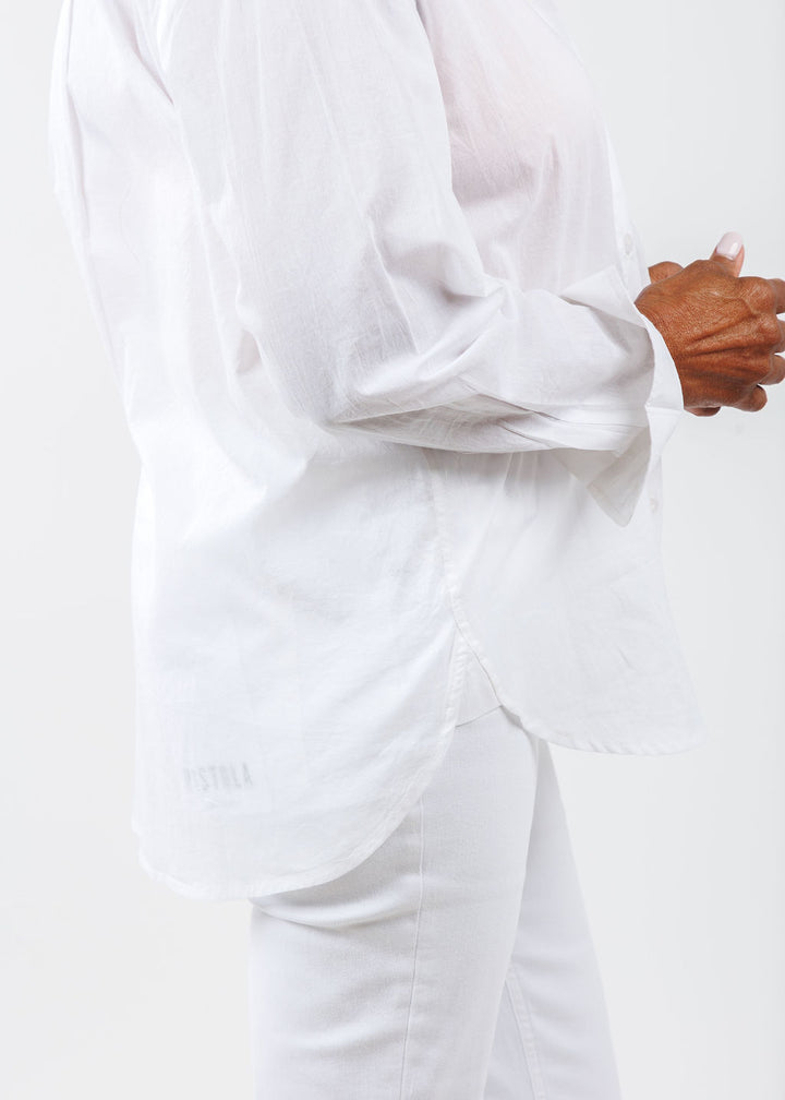 Juana Embroidered Button Down Shirt - White