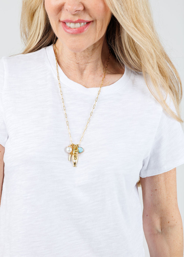 Elliott Lauren Willa Short Sleeve Boxy Tee in White available at Barbara Katz