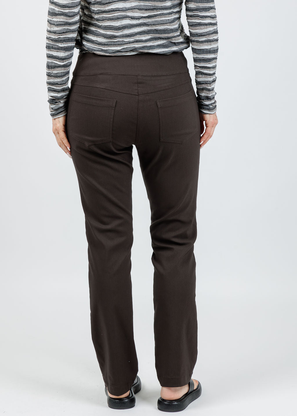 Elliott Lauren Control Stretch Faux Jeans in Chocolate available at Barbara Katz