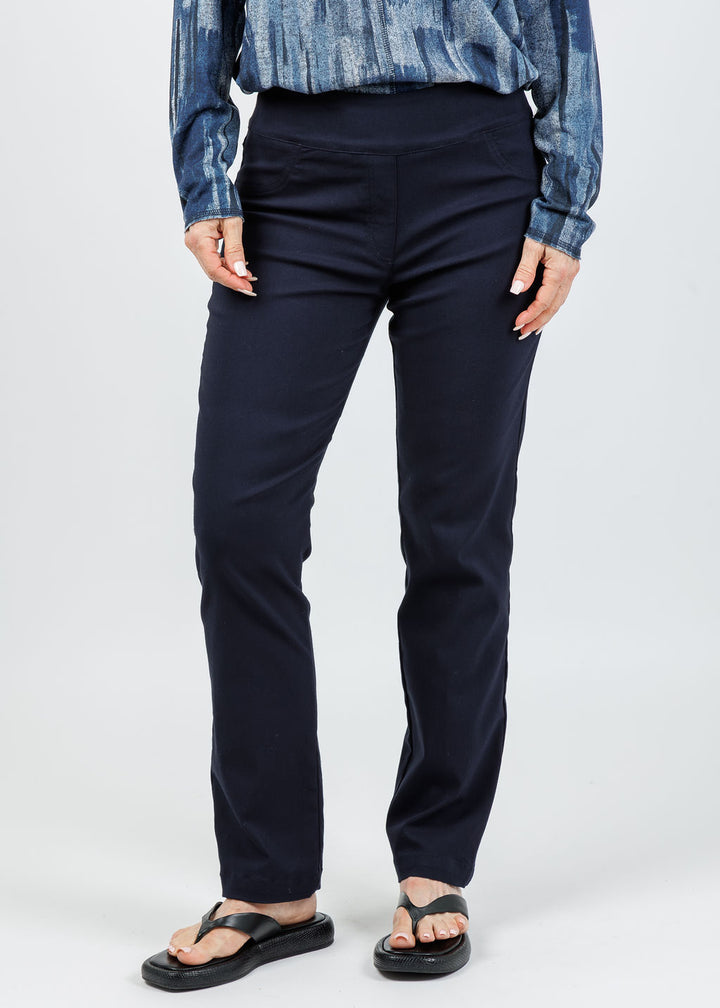 Elliott Lauren Control Stretch Faux Jeans in Navy available at Barbara Katz