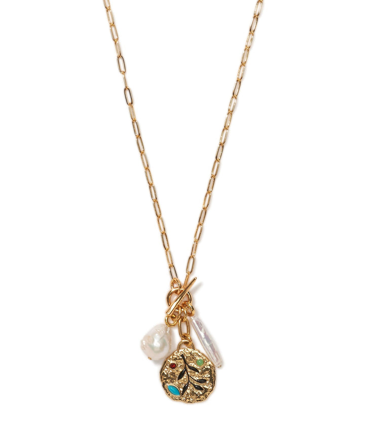Lizzie Fortunato Campo Charm Necklace in Gold available at Barbara Katz