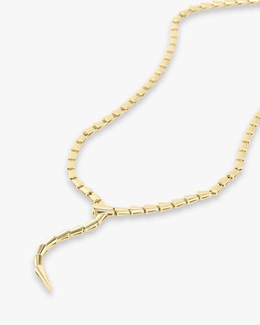 Melinda Maria Gold Mama Serpent Lariat Necklace