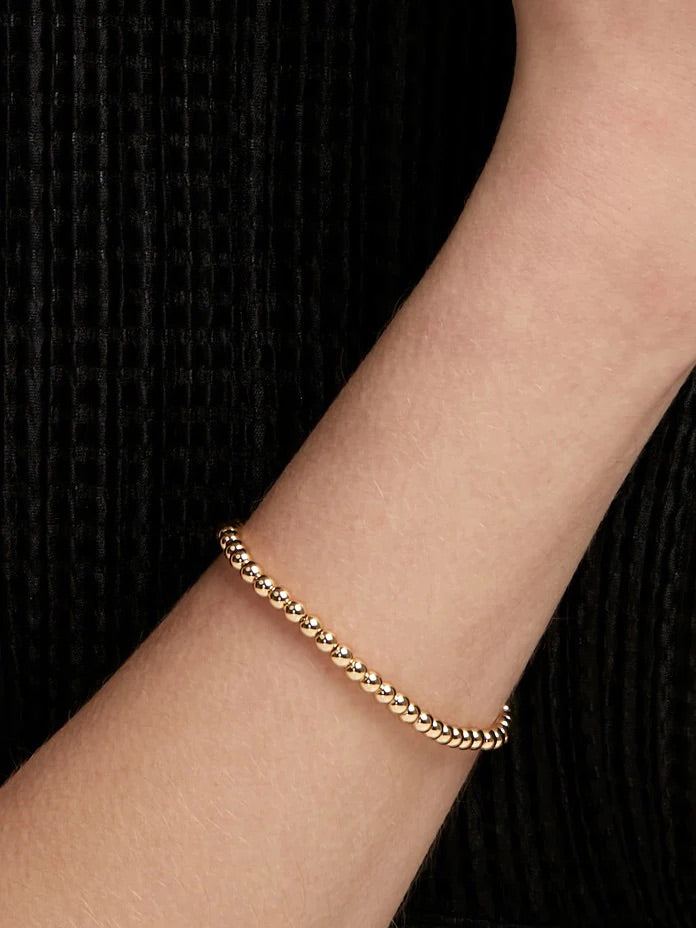 Barbara Katz Jewelry Gold Small Metal Beaded Bracelet