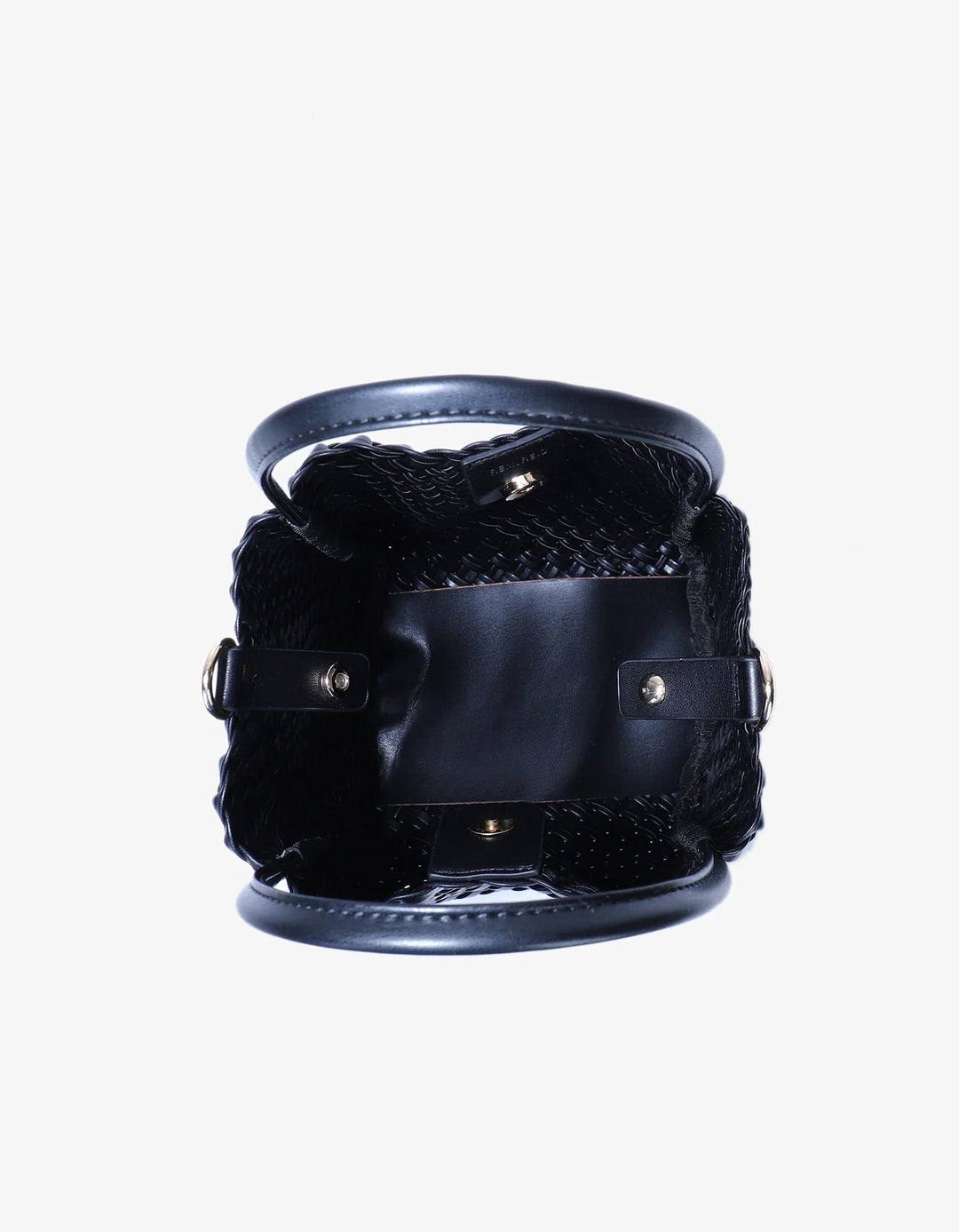 Remi/Reid Hollace Mini Woven Tote Bag in Black available at Barbara Katz