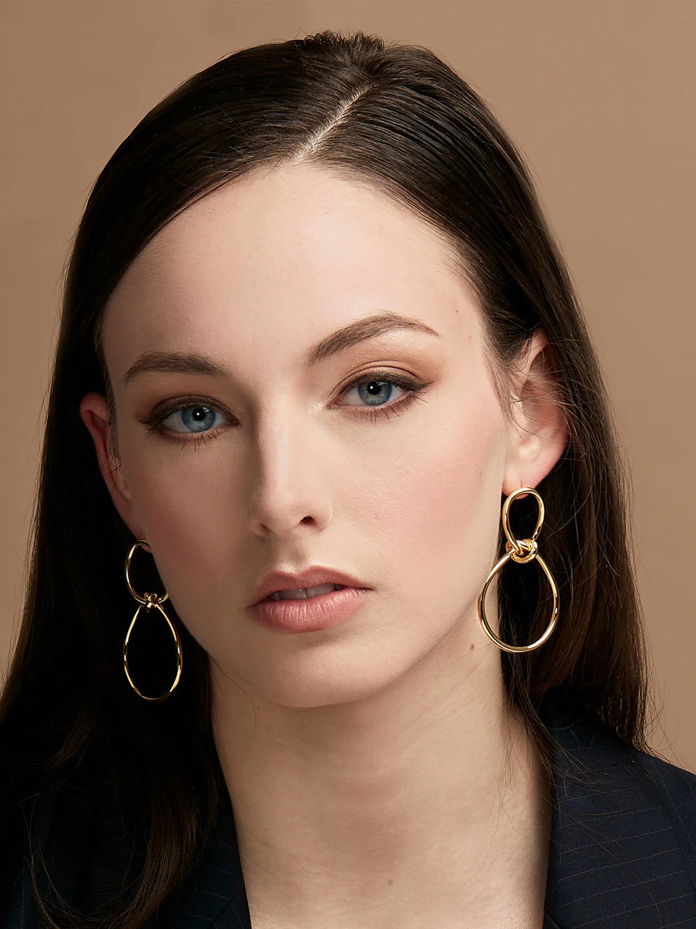 Barbara Katz Jewelry Gold Infinity Knotted Drop Earring