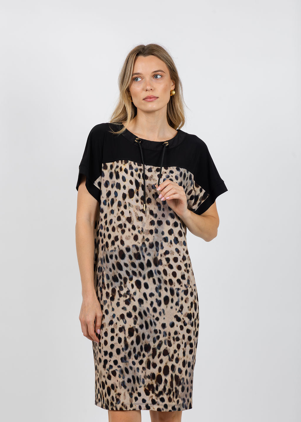 Silky Knit Animal Print Straight Dress