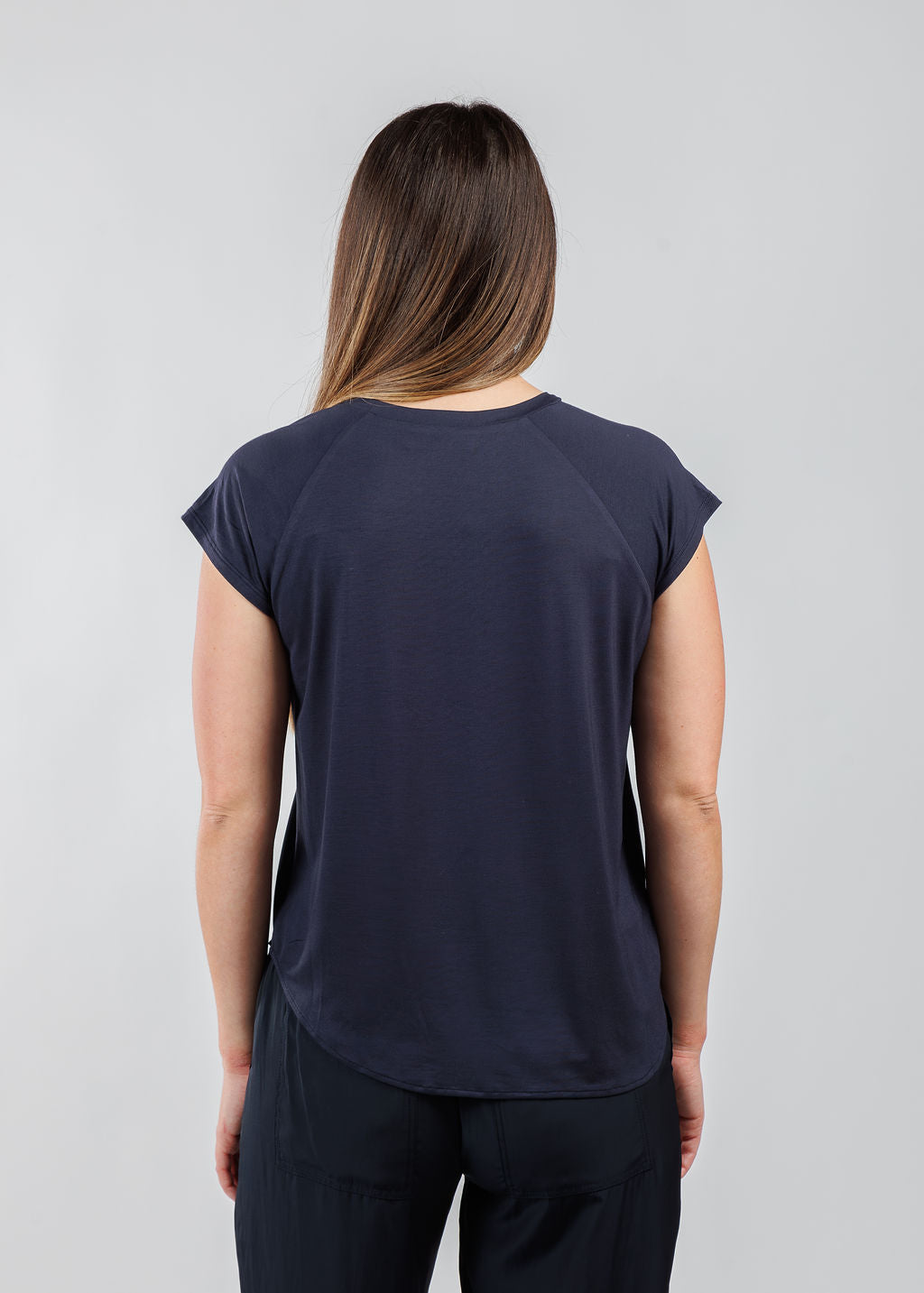 Lola & Sophie Alondra Cap Sleeve Tee in Nightwatch available at Barbara Katz