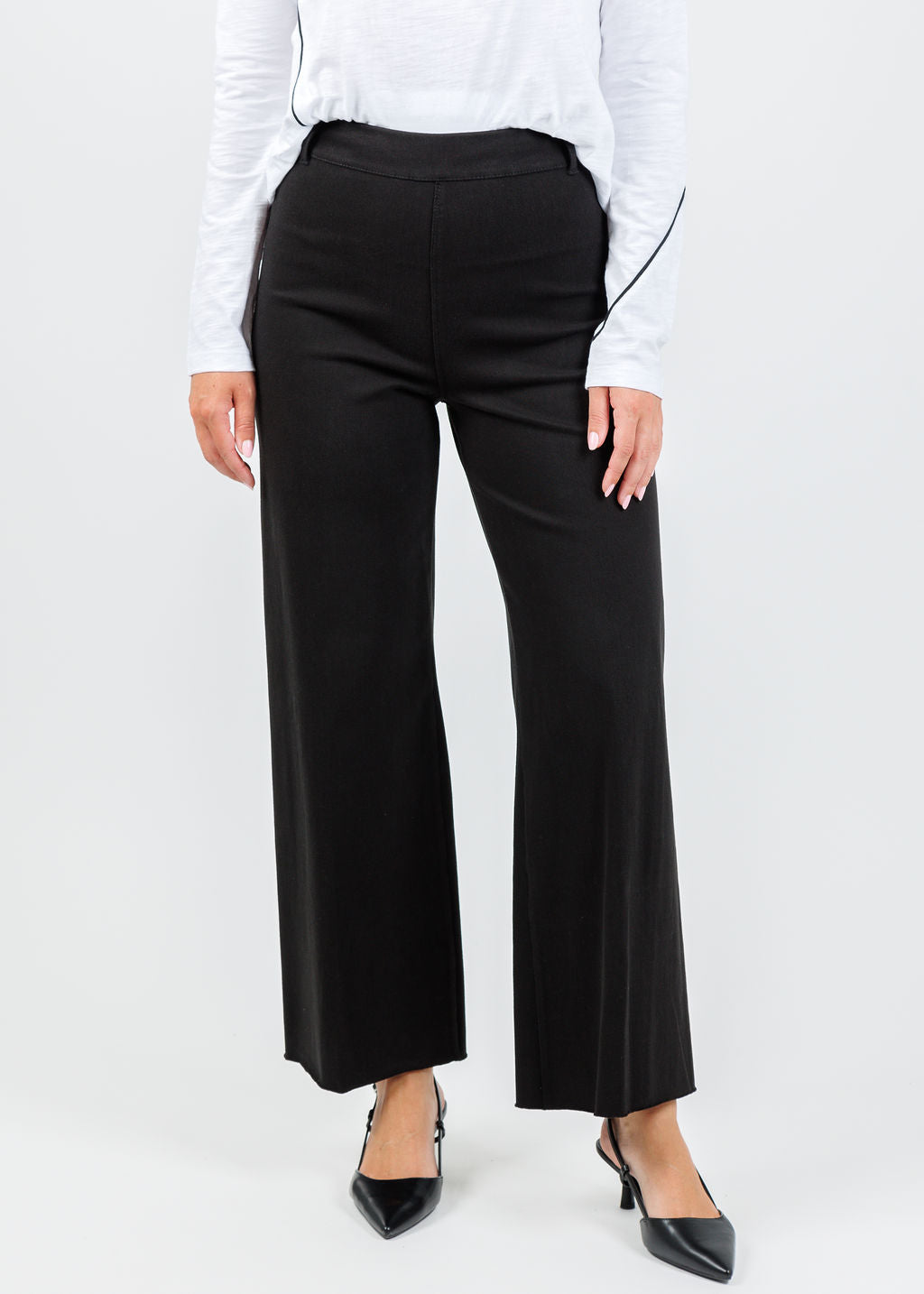 LYSSE Erin High Waist Wide Leg Denim Pants - Black Denim Black / S