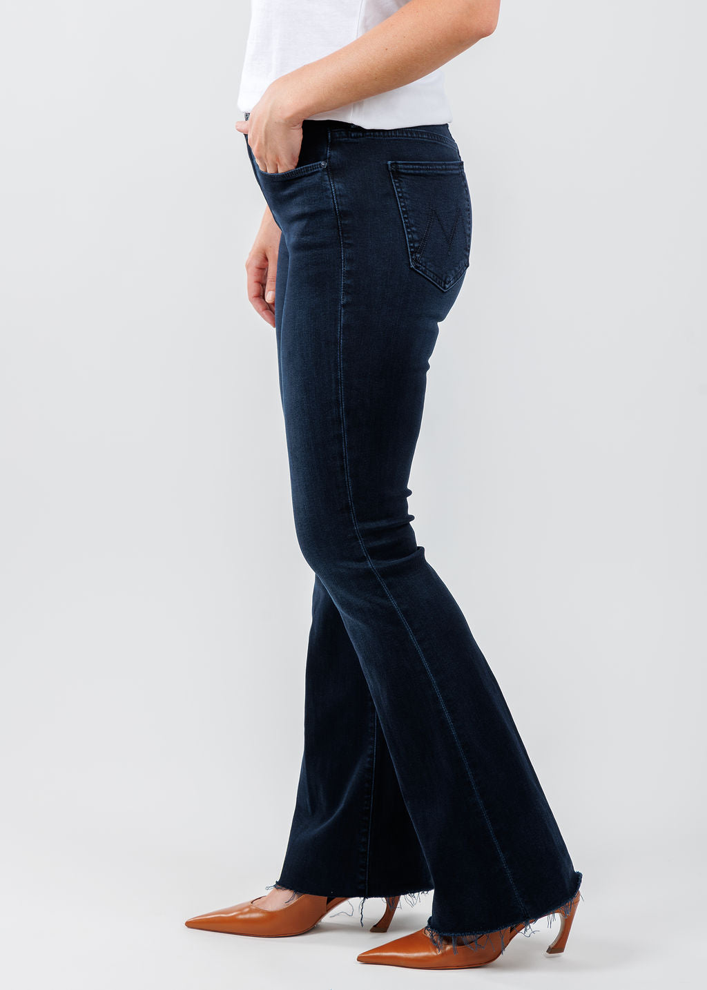 Mother The Weekender Fray Jeans in Chip On My Shoulder available at Barbara Katz