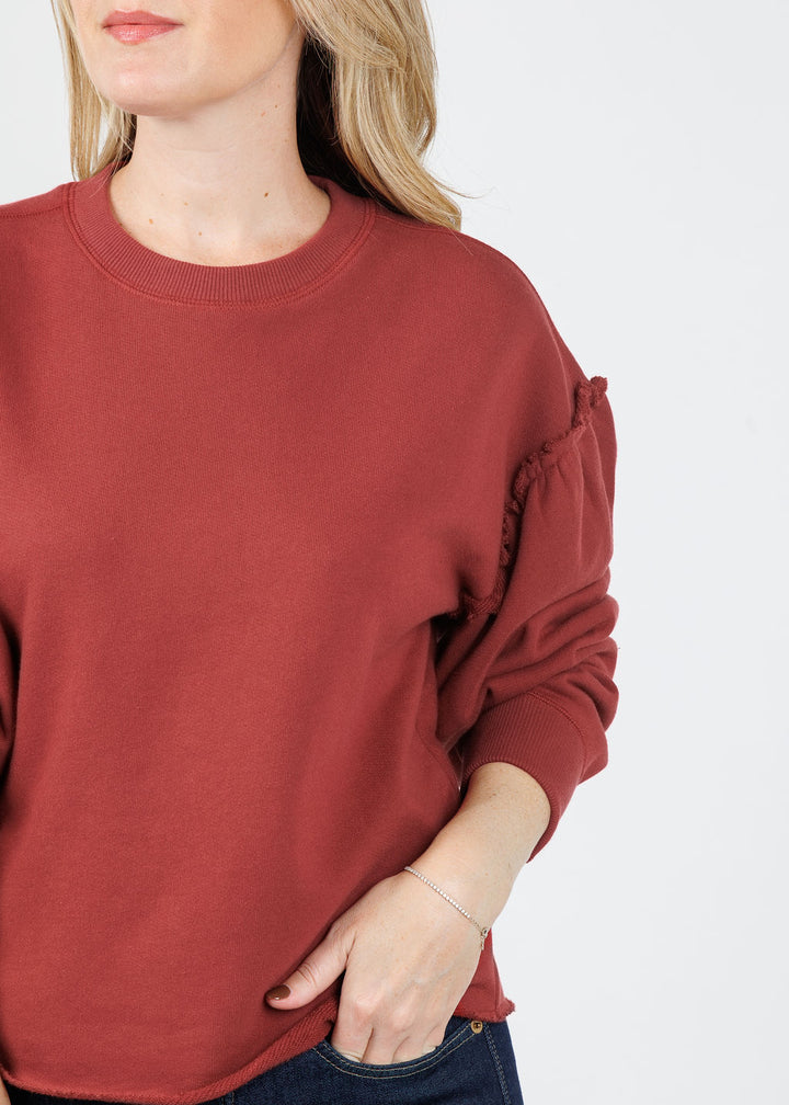 Nation Shane Sweatshirt in Russet available at Barbara Katz