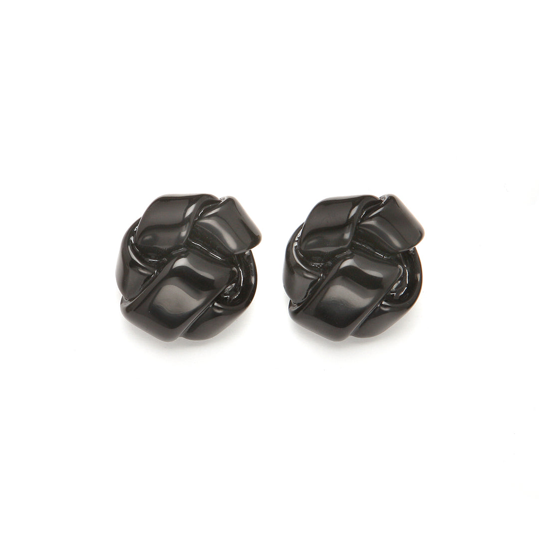 PONO Kari Clip Earrings Jet available at Barbara Katz