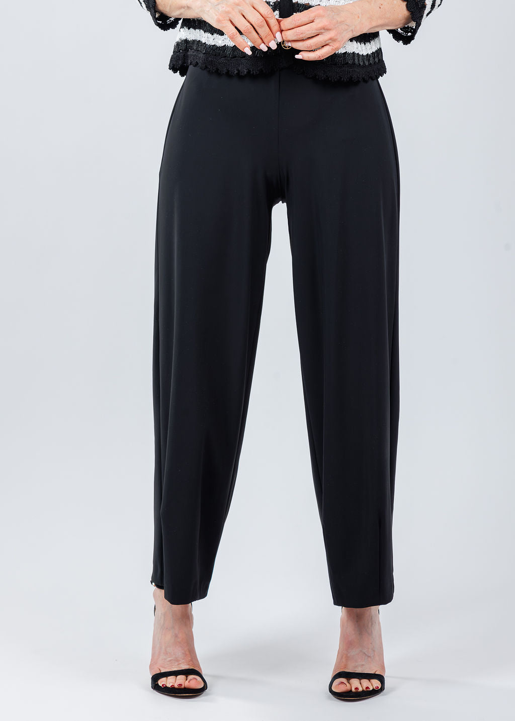 Raffaello Rossi Sally 7/8 High Tech Jersey Pants - Black – Barbara