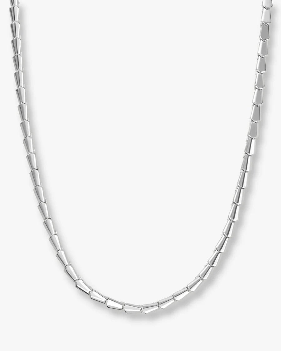 Melinda Maria Silver Serpent Collar Necklace 18'