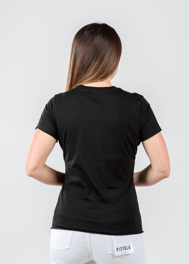 Suzy T Bett Double Star Top in Black available at Barbara Katz