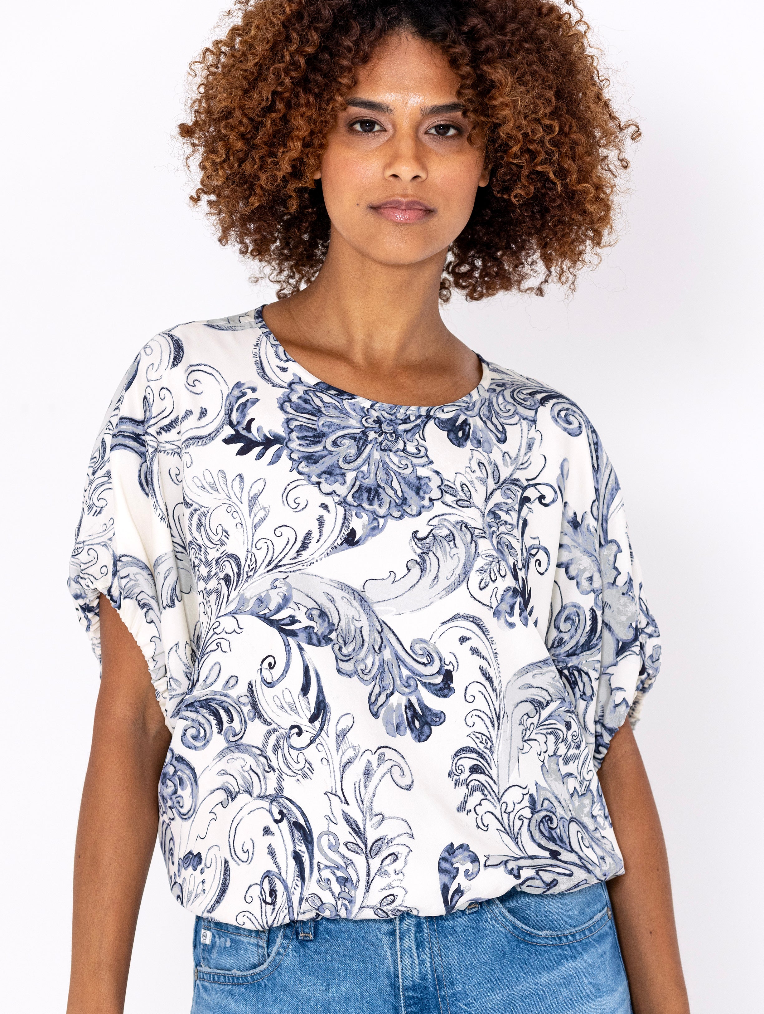 BK Go Bubble Blouse Printed - Baroque Toile Bato