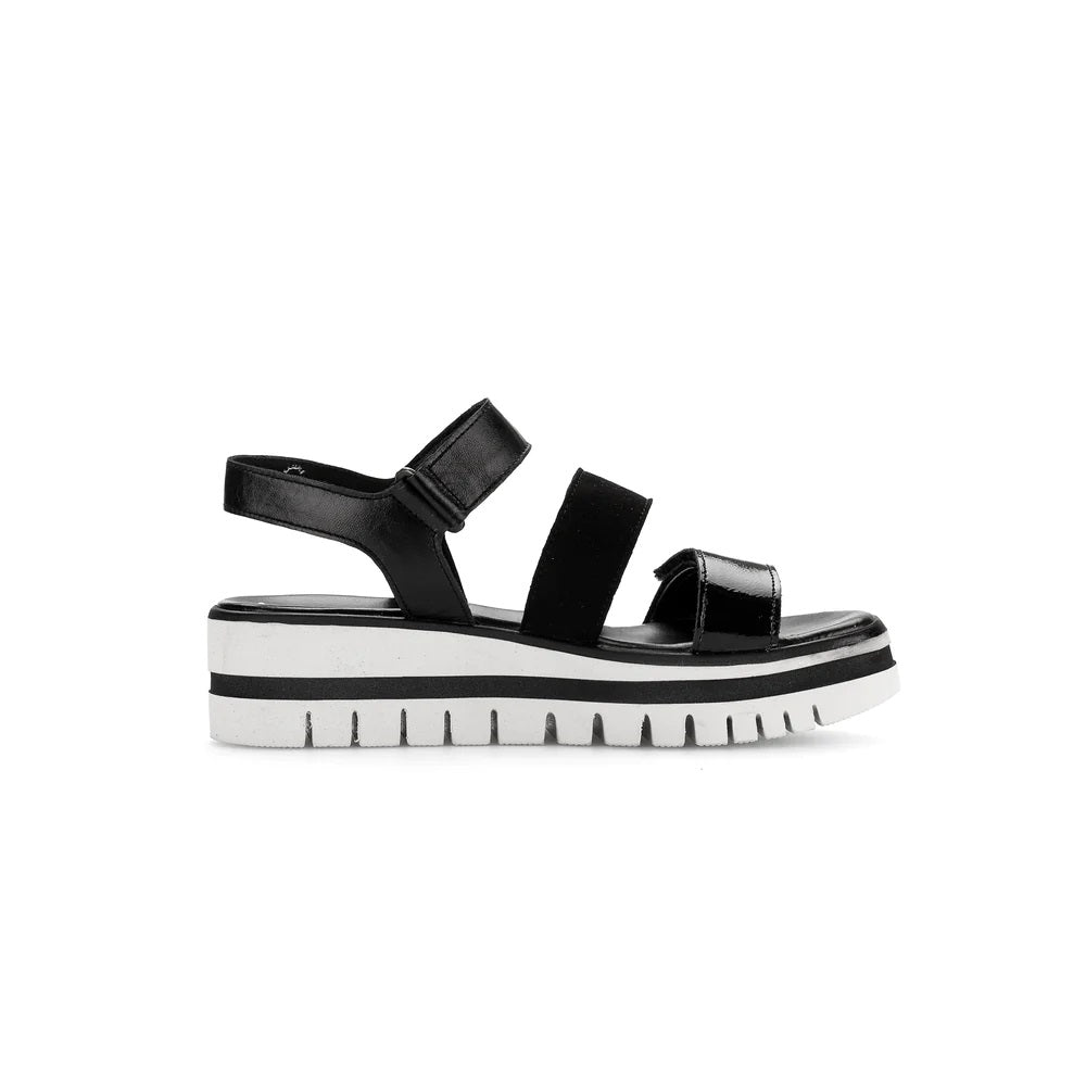 GABOR Three Strap Sandals - Black
