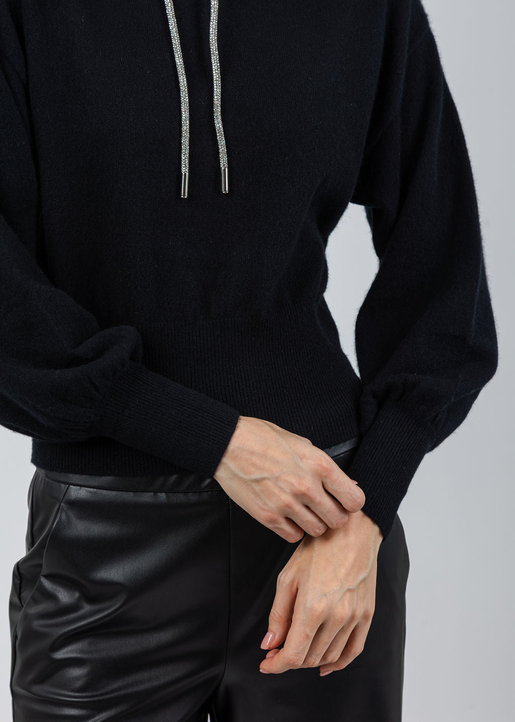 Whisper by Brodie Hillary Hoodie in Black available at Barbara Katz
