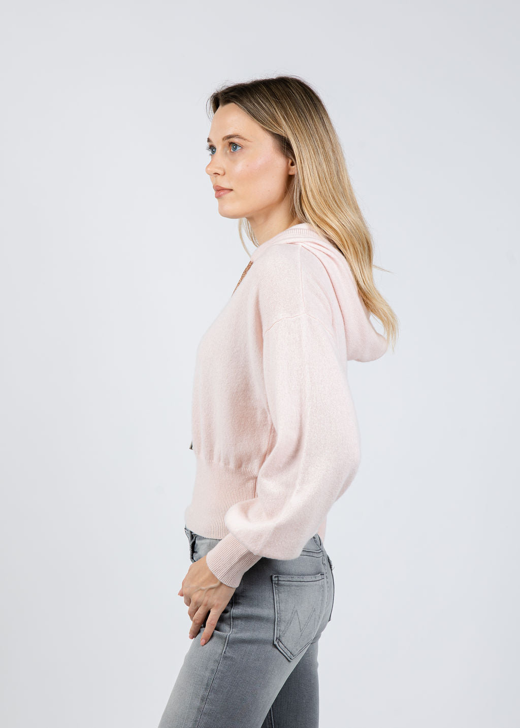 Whisper by Brodie Hillary Hoodie in Quartz Pink available at Barbara Katz