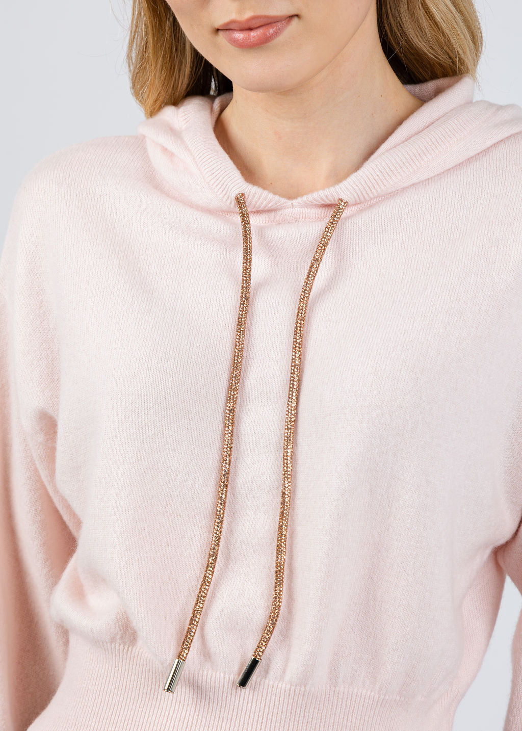 Whisper by Brodie Hillary Hoodie in Quartz Pink available at Barbara Katz