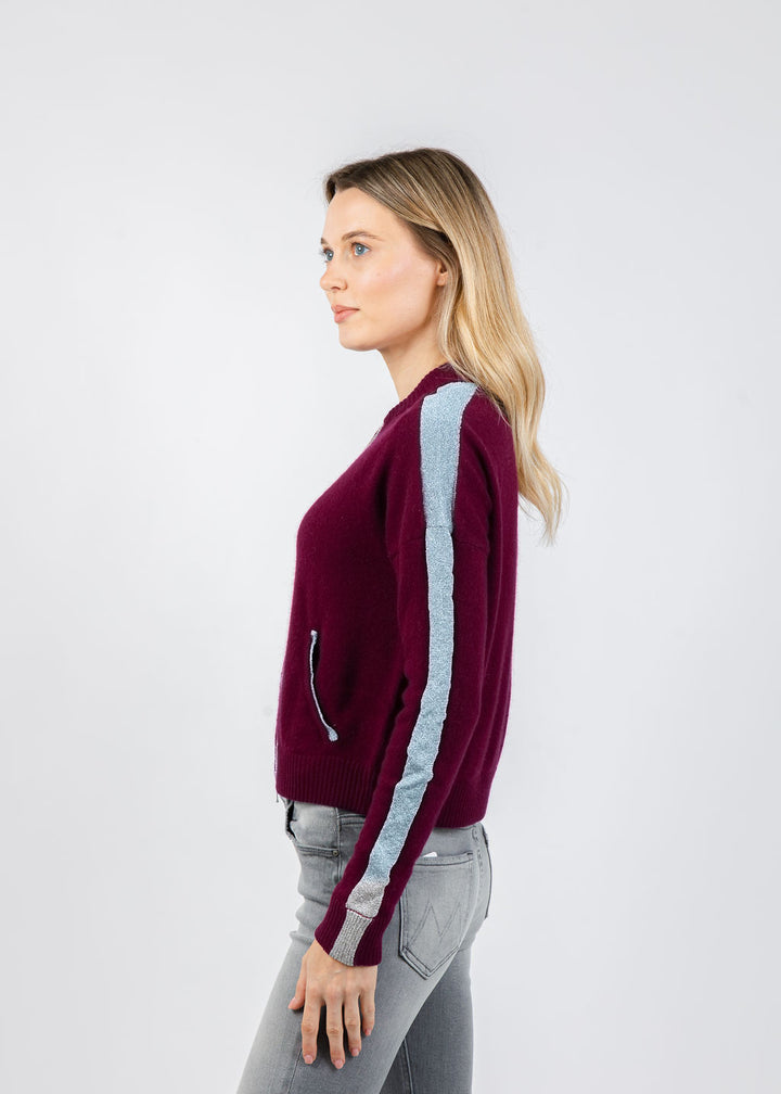 Whisper by Brodie Luxe Bomber Jacket in Cherry Lacquer available at Barbara Katz