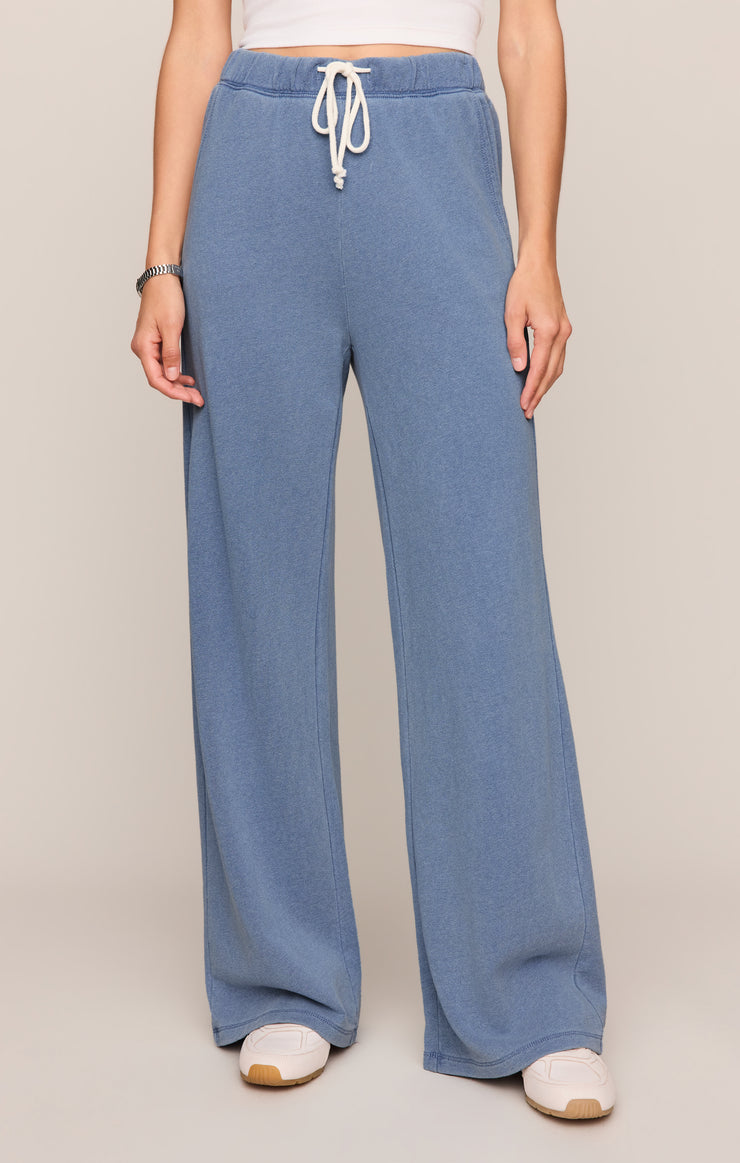 Z Supply Hunter Knit Denim Pants - Santorini Indigo