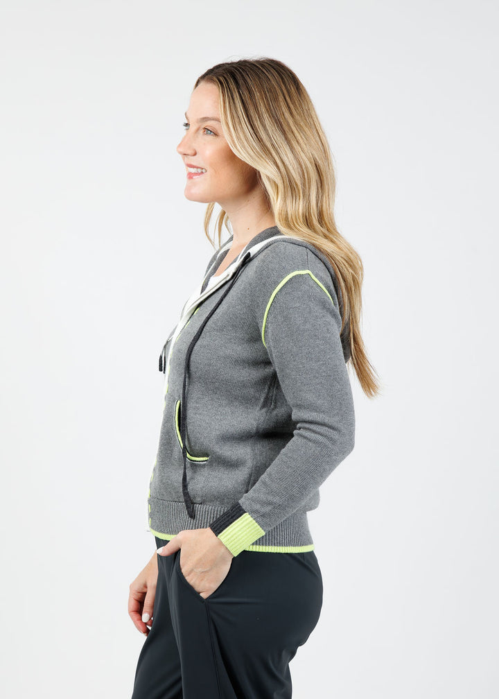 Zaket & Plover Dolly Whipstitch Hoodie in Cloud available at Barbara Katz