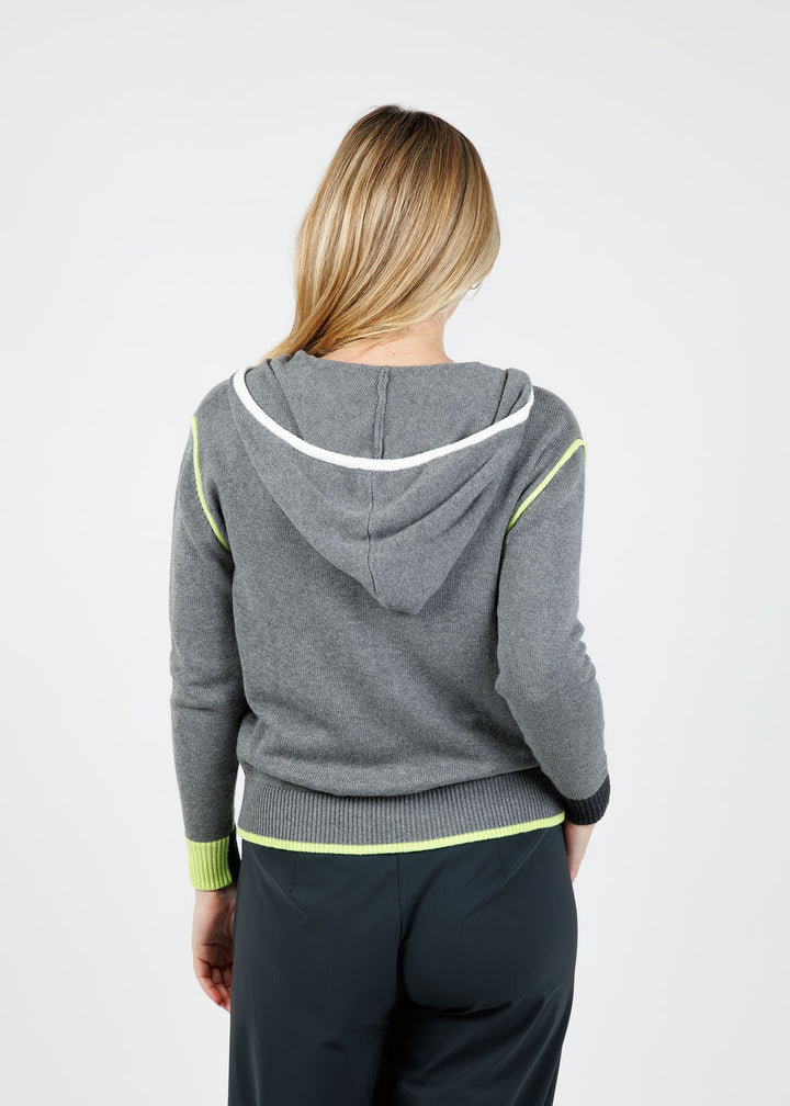 Zaket & Plover Dolly Whipstitch Hoodie in Cloud available at Barbara Katz