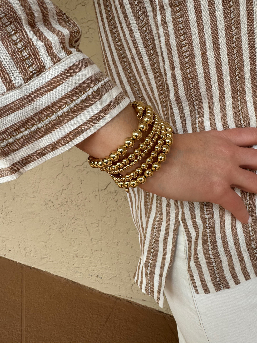 Paula Rosen Gold Spheric Half Coil Bracelet