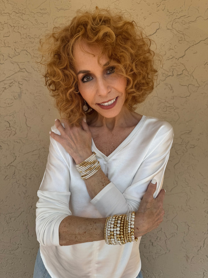 Paula Rosen Big Coil Pearls Bracelet
