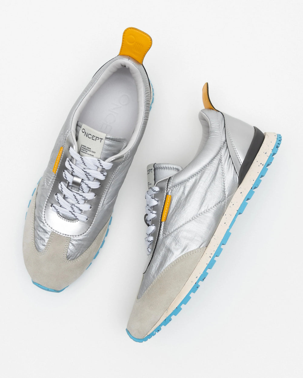 Oncept - Tokyo Sneaker in metallic is a great addition to your everyday sneaker collection. These sustainable water resistant nylon, chrome free suede, re-speckled midsole and tencel twill linings add the conscious effort to your wardrobe 