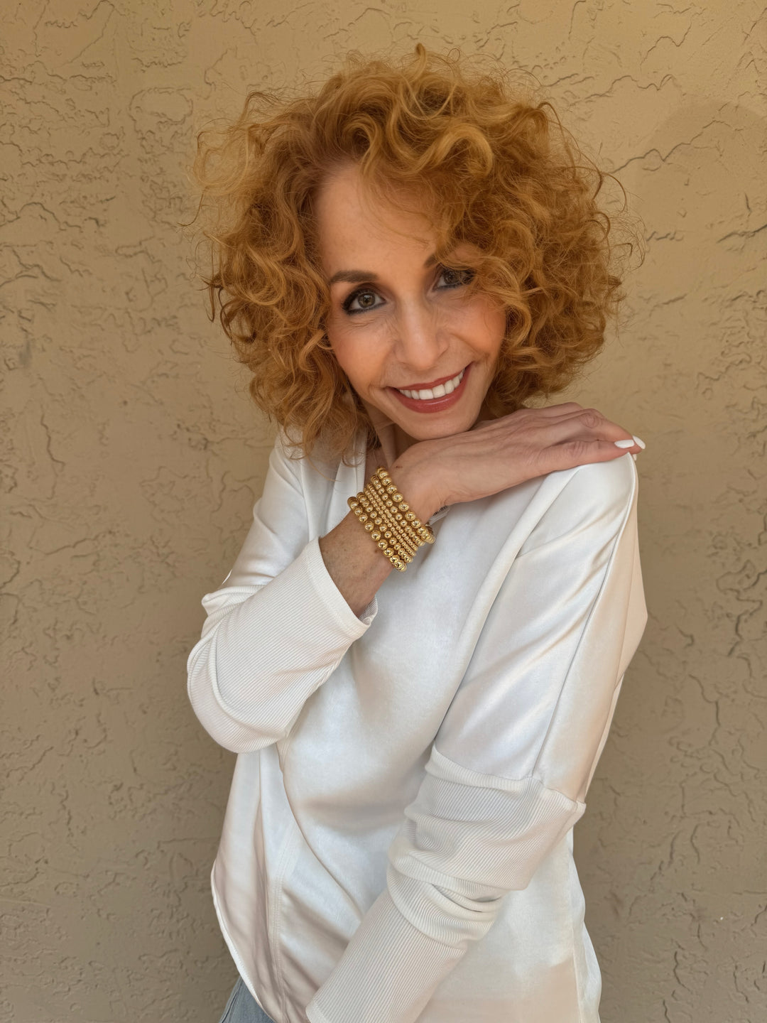 Paula Rosen Gold Spheric Half Coil Bracelet