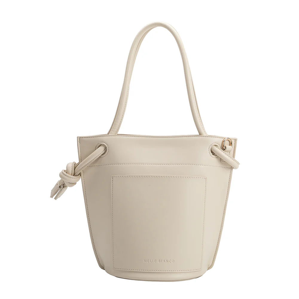 Melie Bianco Miriam Crossbody Bucket Bag - Ivory