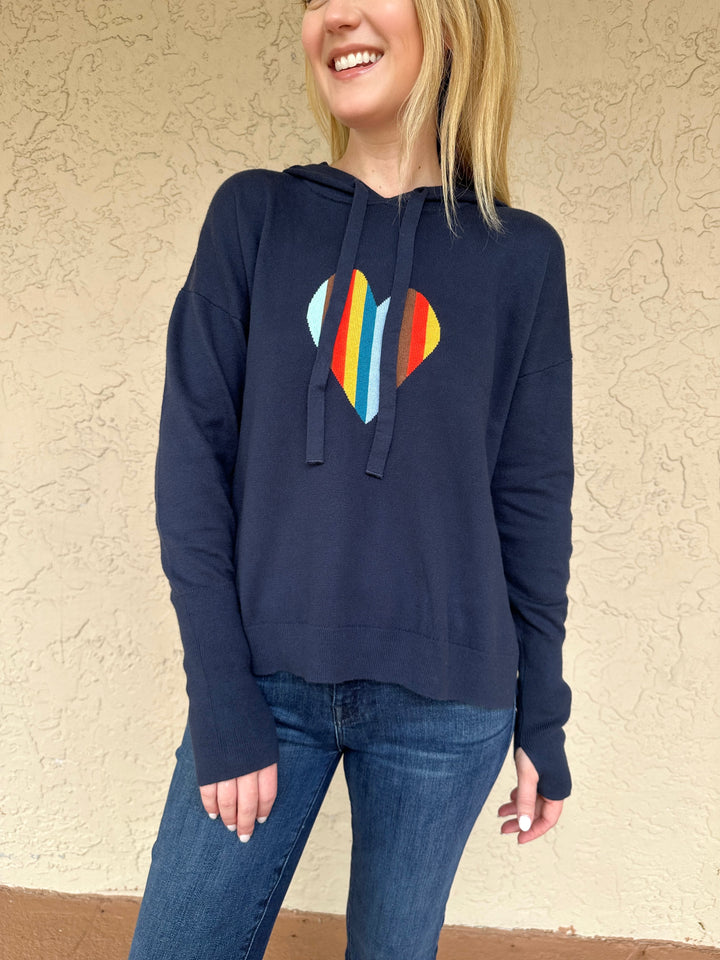 J Society Heart Hoodie - Navy