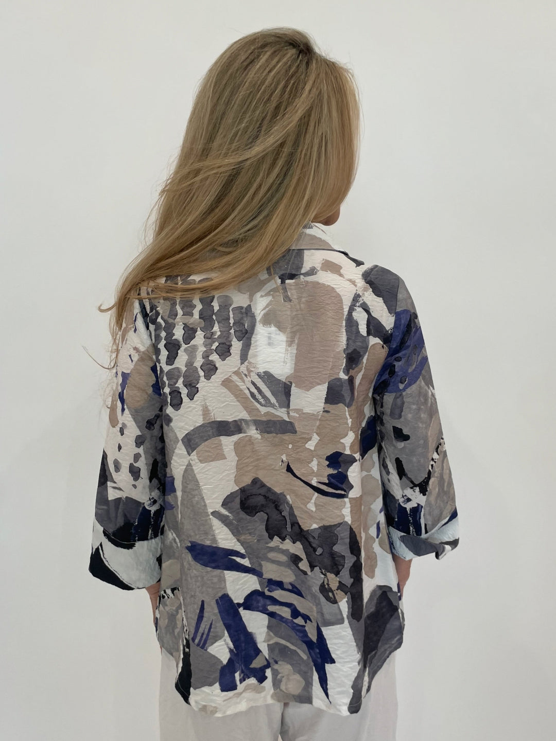 LIV by Habitat Aura Snap Front Shirt Jacket in Multi available at Barbara Katz
