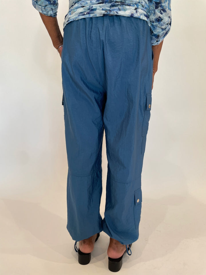 Cinq a Sept Nitsan Parachute Pants in Blue Corn available at Barbara Kaz