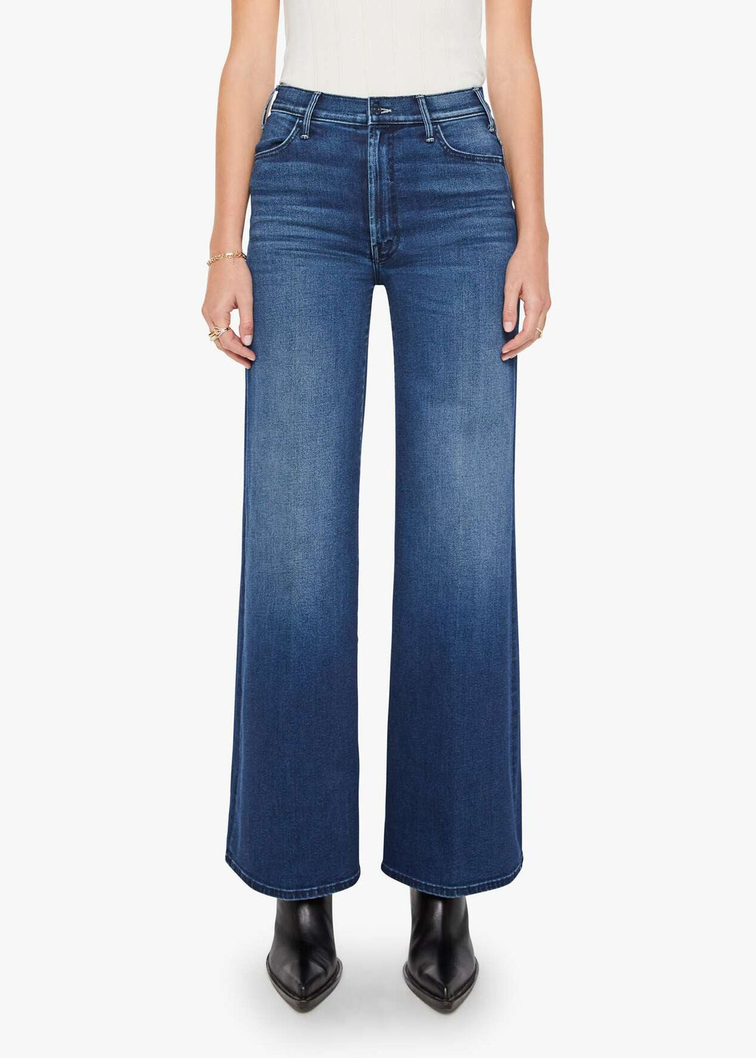 Mother The Hustler Roller Sneak Jeans - Homecoming High available at Barbara Katz