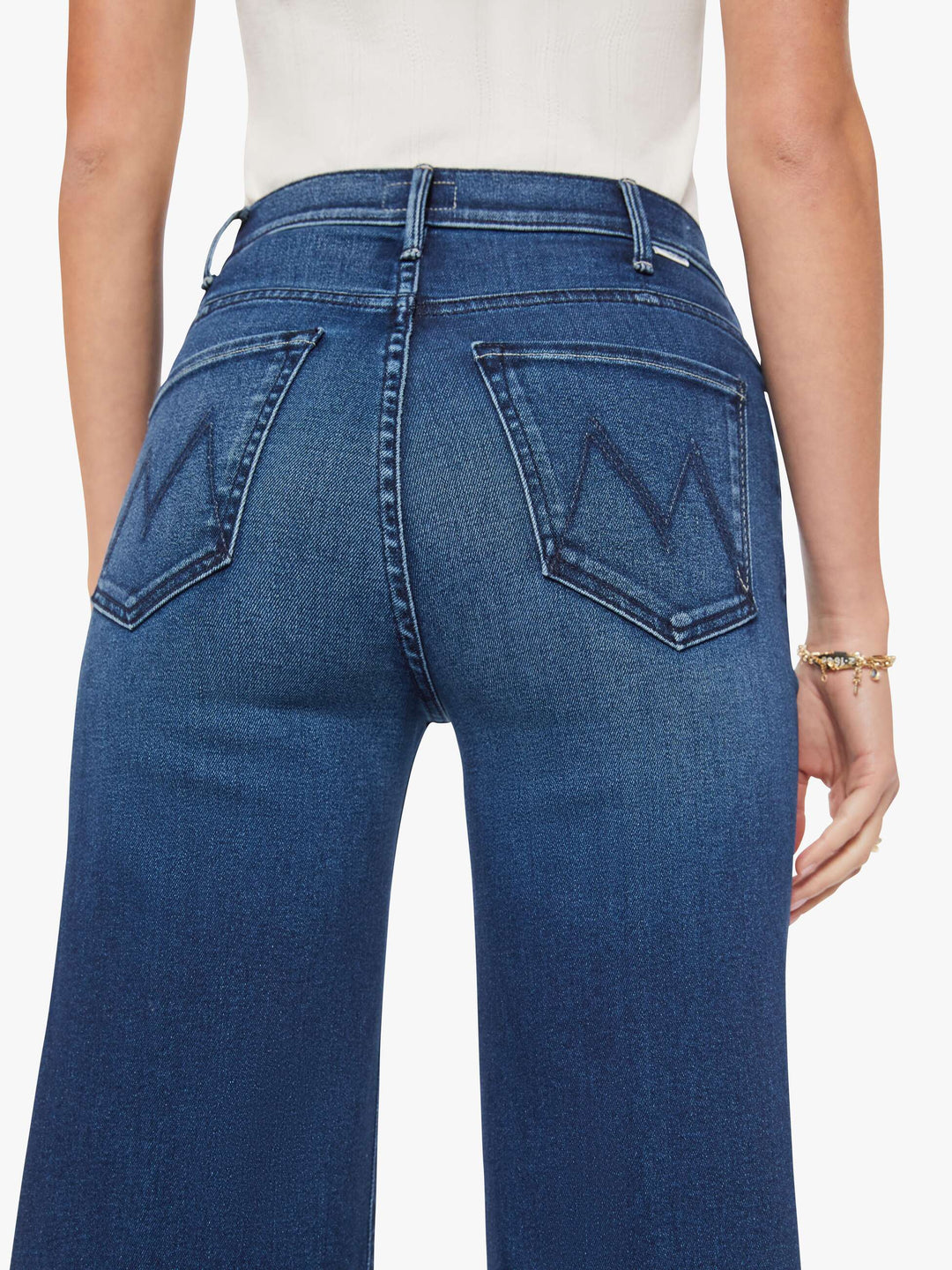Mother The Hustler Roller Sneak Jeans - Homecoming High available at Barbara Katz