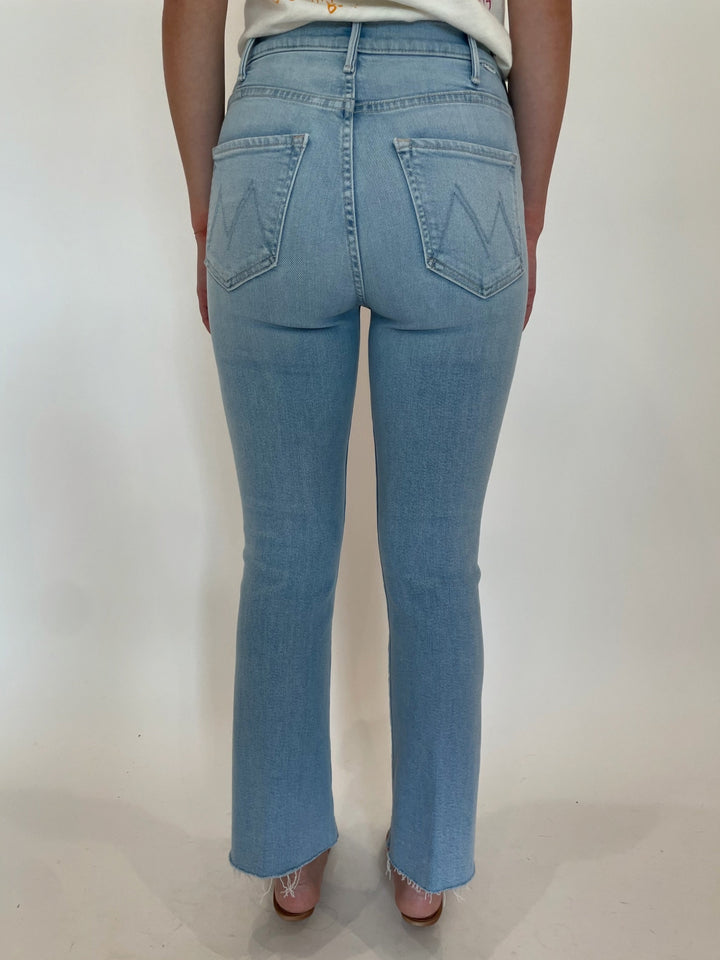 MOTHER The Hustler Ankle Fray Jeans in Ball's In Your Court available at Barbara Katz