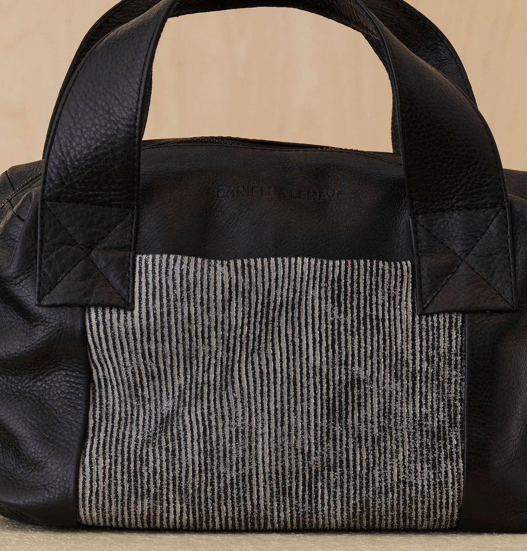 Daniella Lehavi Libi Small Satchel in Black &amp; White Stripes available at Barbara Katz