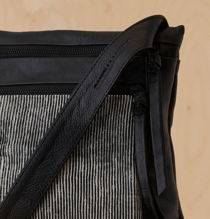 Daniella Lehavi Alma Crossbody Bag in Black &amp; White Stripes available at Barbara Katz